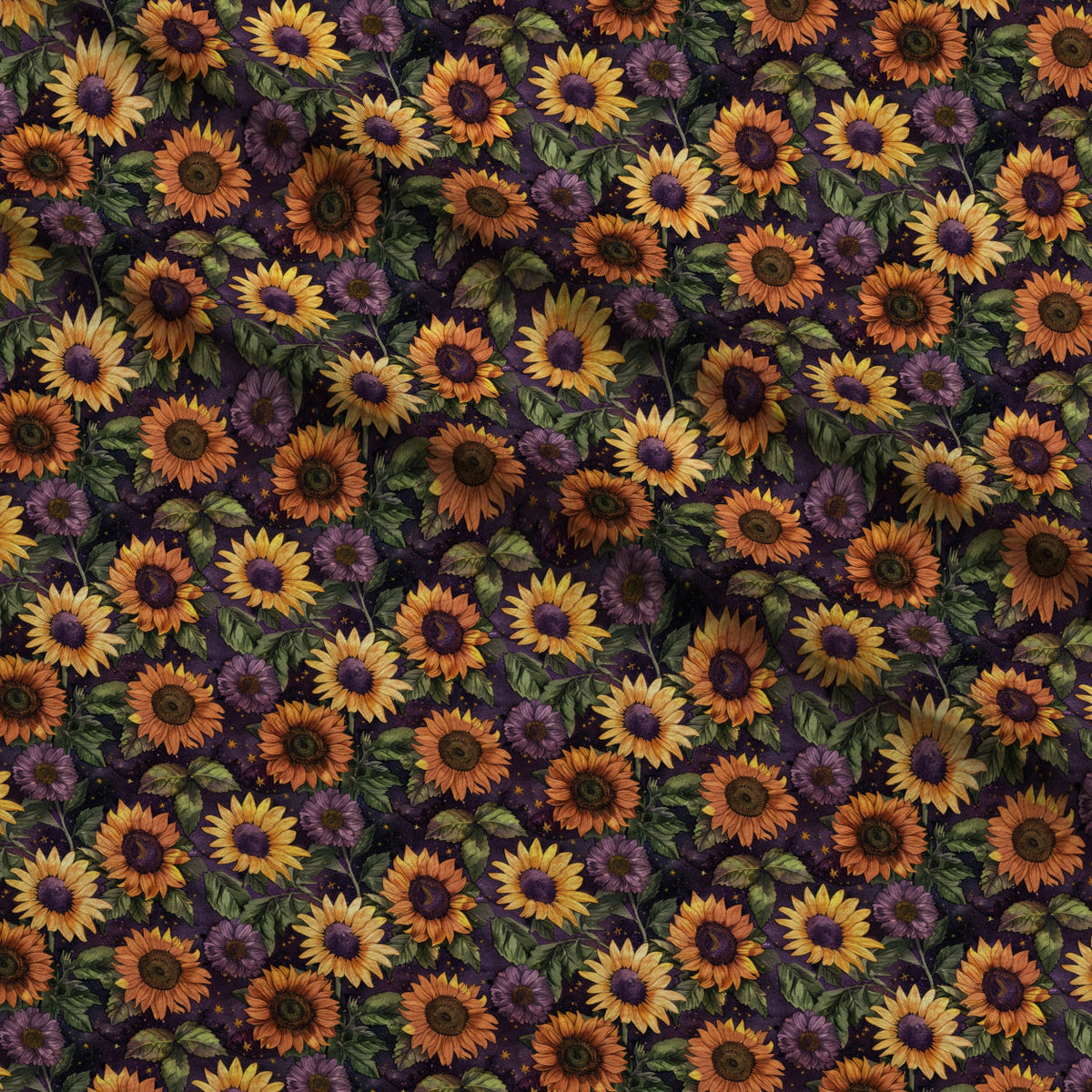 Midnight Sunflowers Pattern 10 Minky Fabric