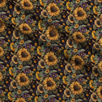 Midnight Sunflowers Pattern 7 Minky Fabric