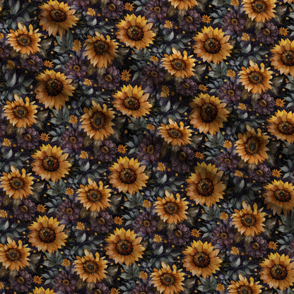Midnight Sunflowers Pattern 8 Minky Fabric