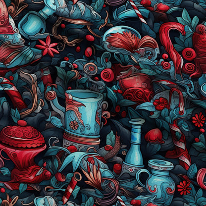 Midnight Yuletide Pattern 1 Minky Fabric