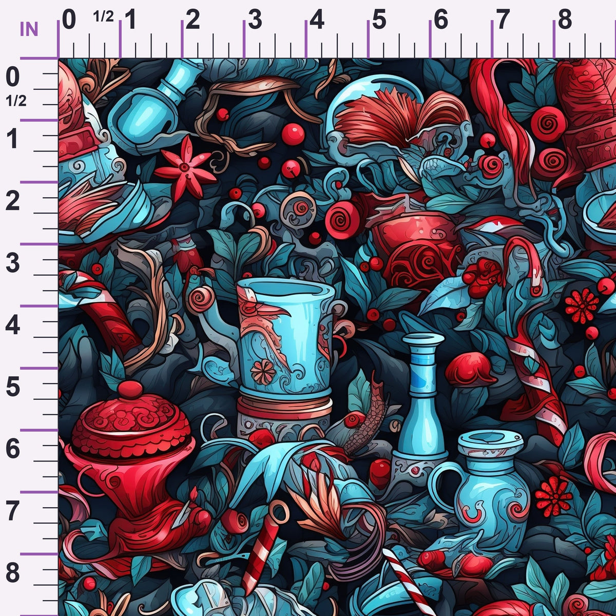 Midnight Yuletide Pattern 1 Minky Fabric