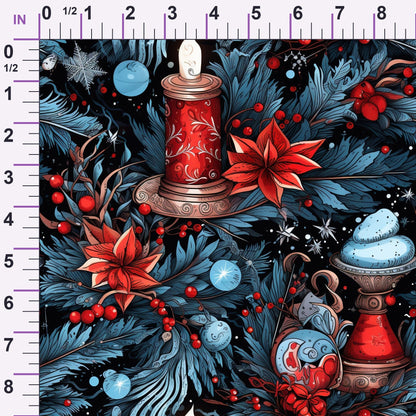 Midnight Yuletide Pattern 10 Minky Fabric