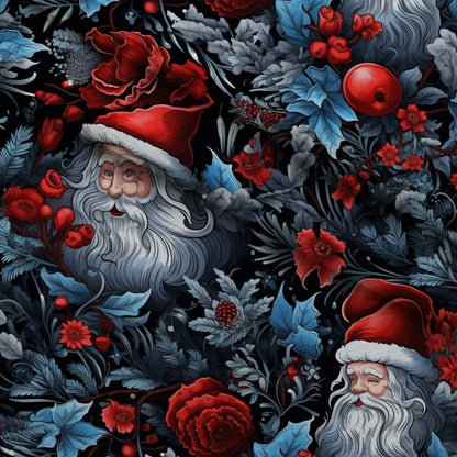 Midnight Yuletide Pattern 12 Minky Fabric