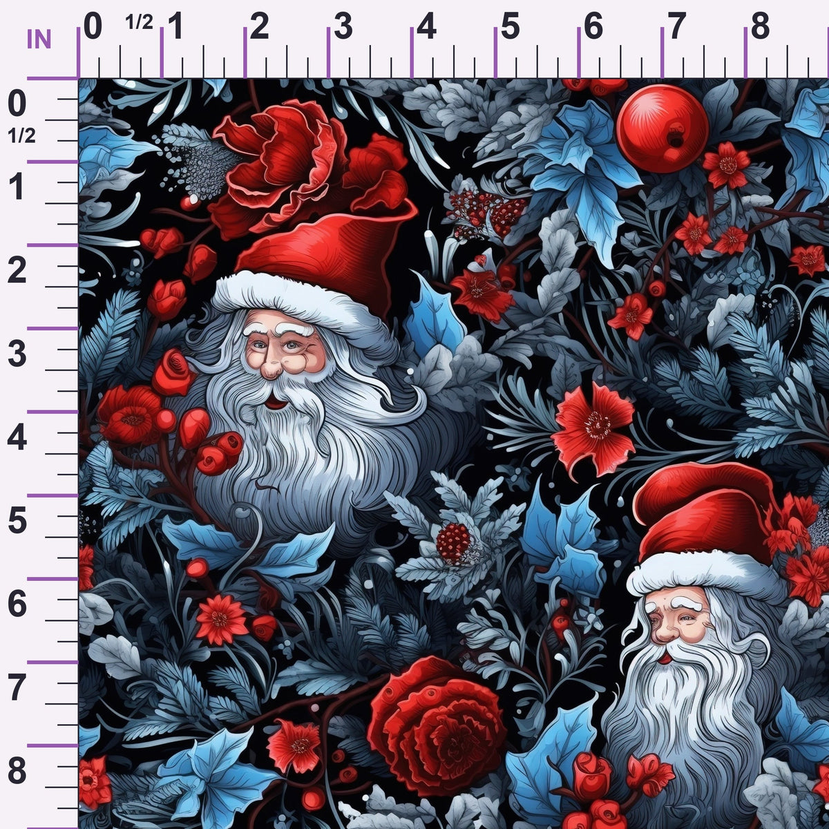 Midnight Yuletide Pattern 12 Minky Fabric