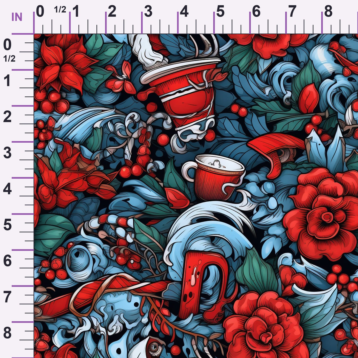 Midnight Yuletide Pattern 4 Minky Fabric
