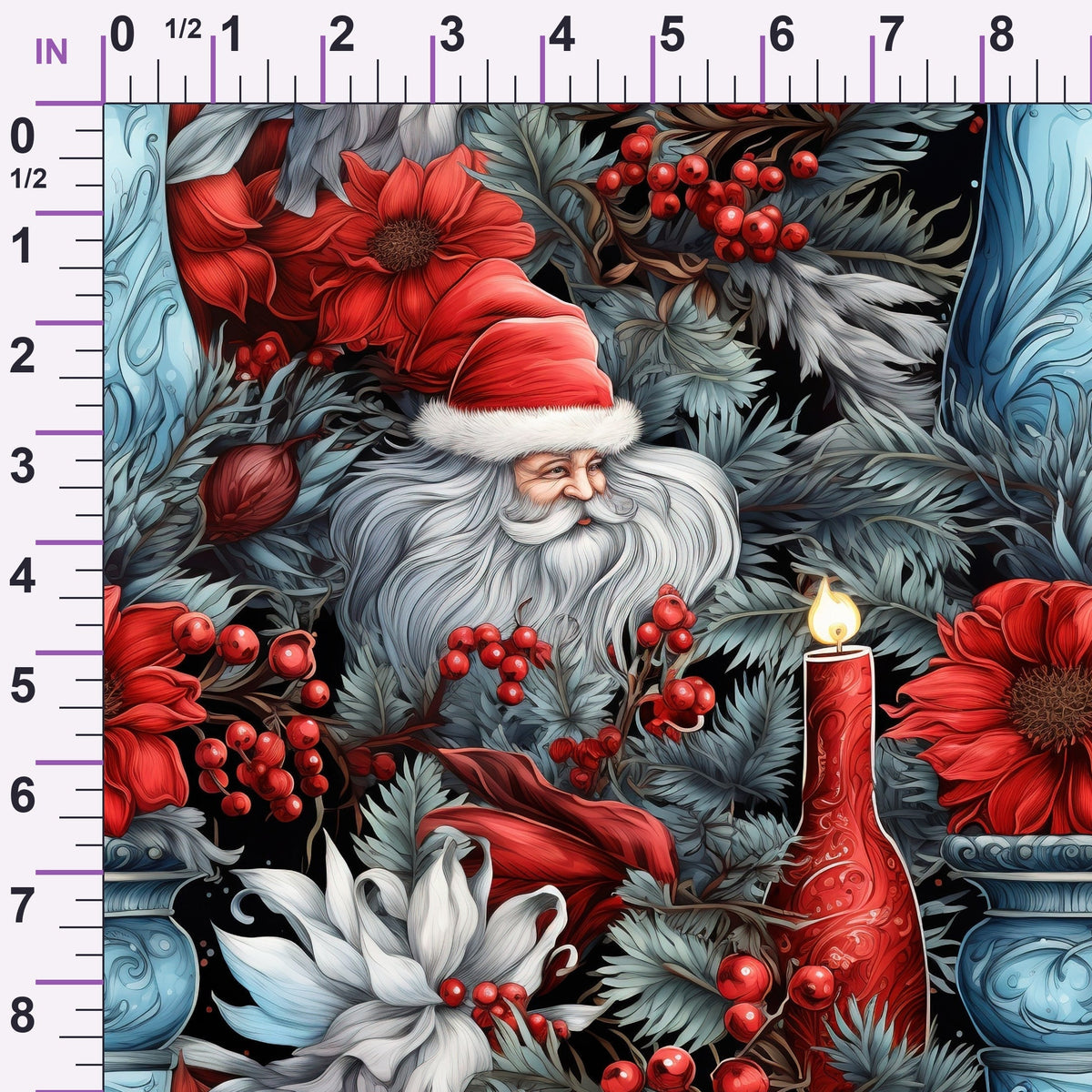 Midnight Yuletide Pattern 6 Minky Fabric