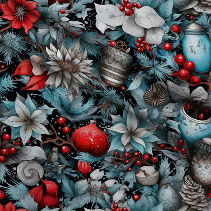 Midnight Yuletide Pattern 7 Minky Fabric