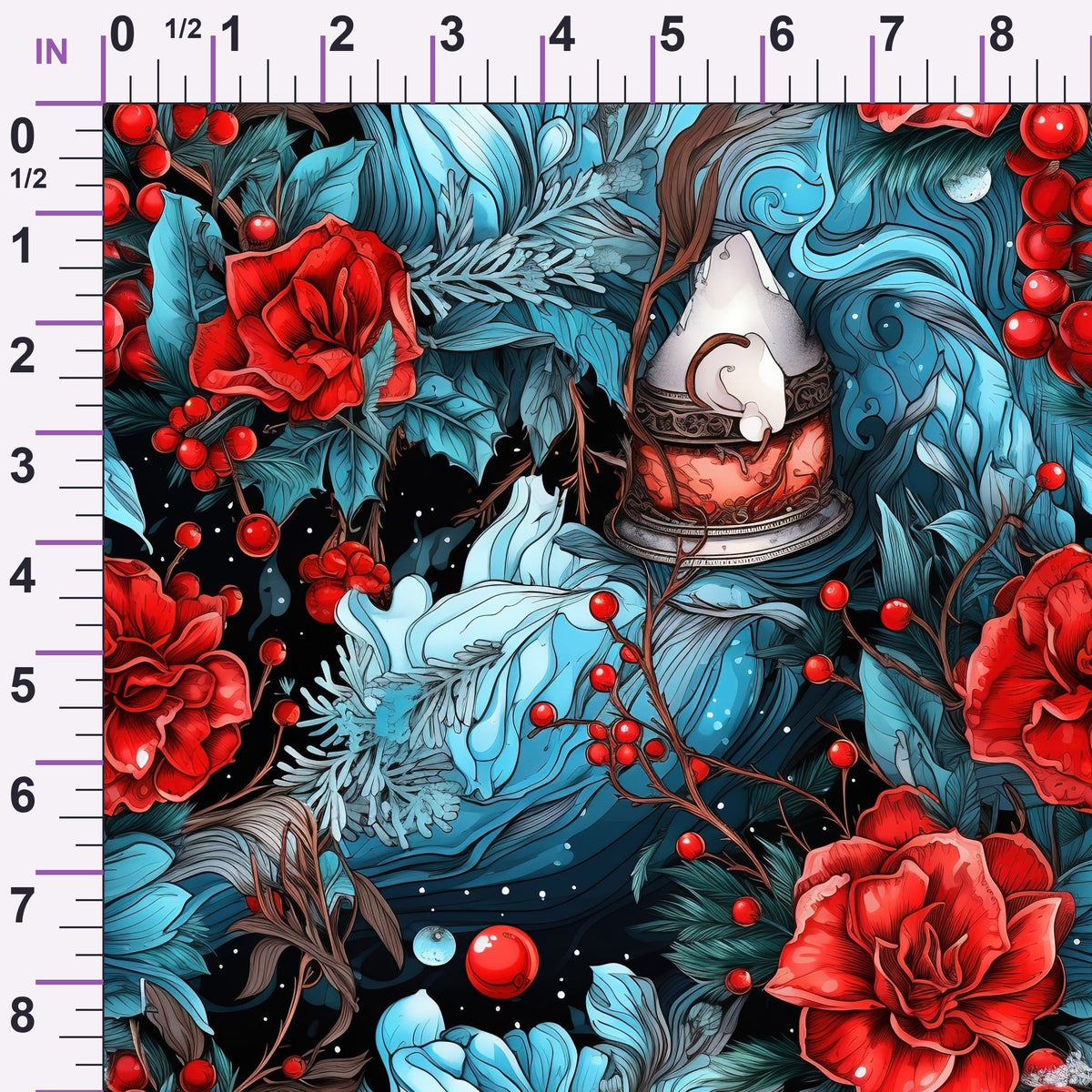 Midnight Yuletide Pattern 8 Minky Fabric