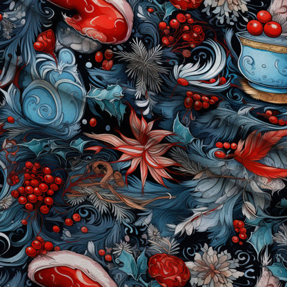 Midnight Yuletide Pattern 9 Minky Fabric