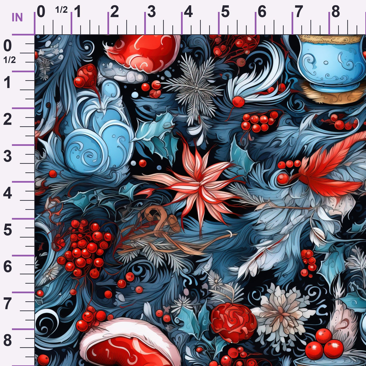 Midnight Yuletide Pattern 9 Minky Fabric