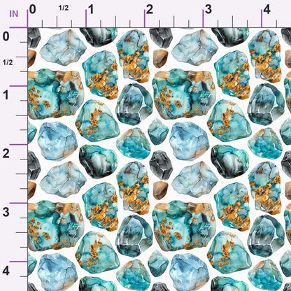 Mineral Mosaic Pattern 1 Minky Fabric