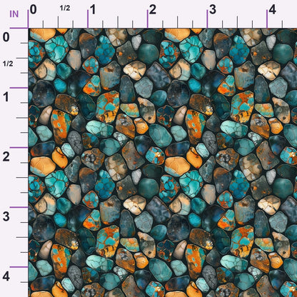 Mineral Mosaic Pattern 10 Minky Fabric