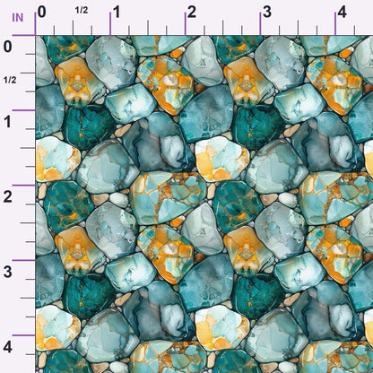 Mineral Mosaic Pattern 4 Minky Fabric