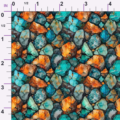 Mineral Mosaic Pattern 7 Minky Fabric
