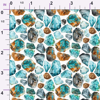 Mineral Mosaic Pattern 9 Minky Fabric
