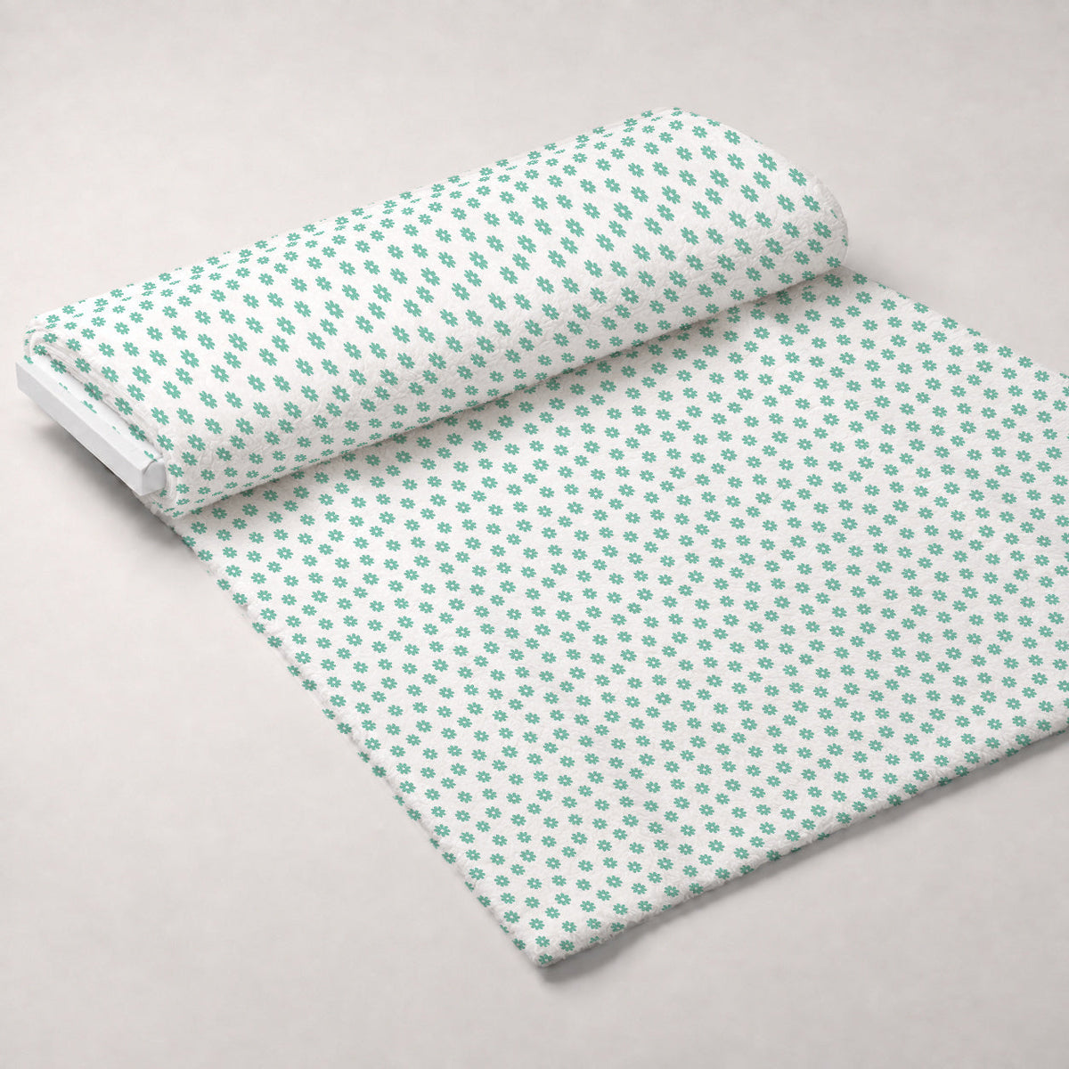 Mint Daisies Minky Fabric