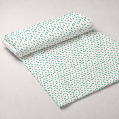 Mint Daisies Minky Fabric