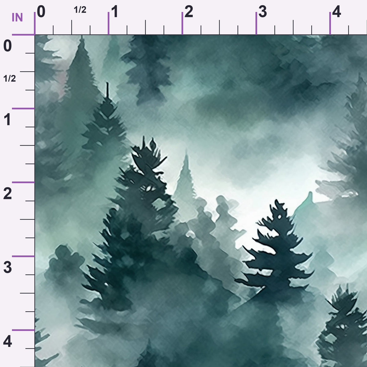 Misty Woodland Brook Pattern 3 Minky Fabric