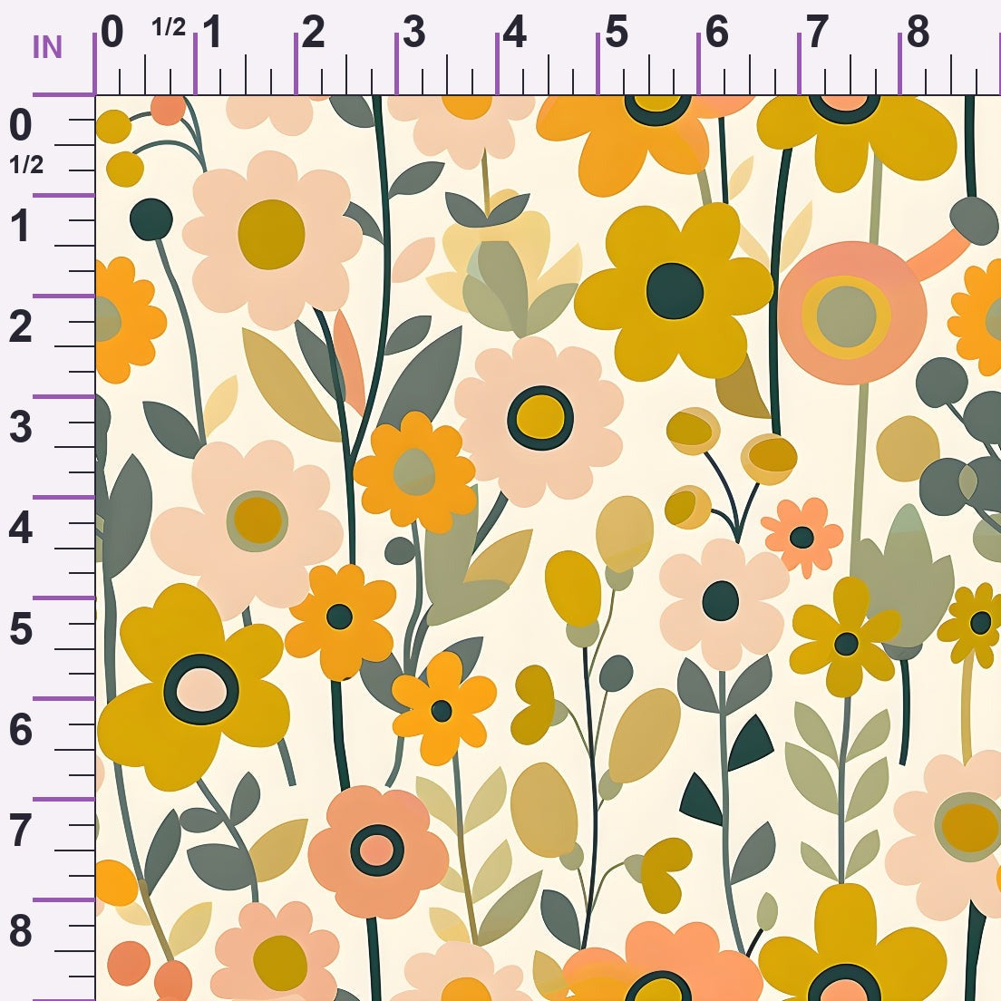 Mod Blossom Patch Pattern 10 Minky Fabric