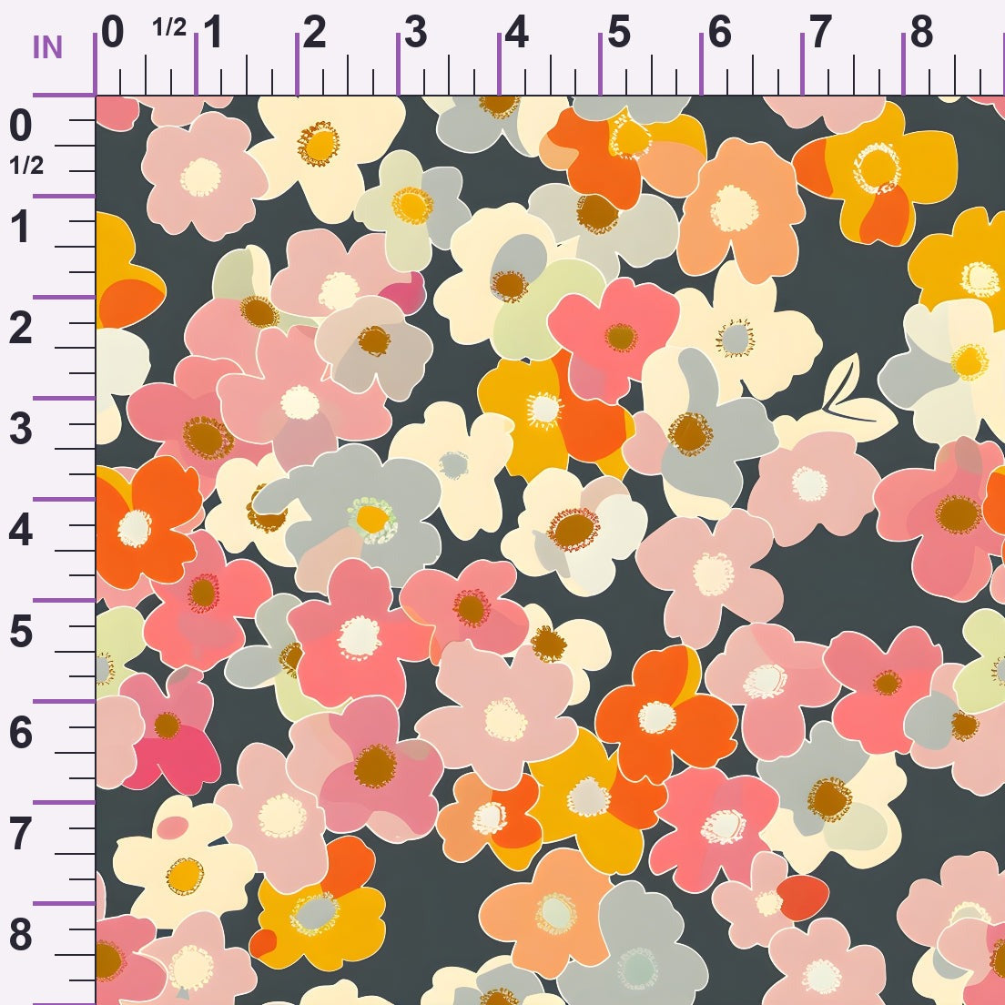Mod Blossom Patch Pattern 14 Minky Fabric