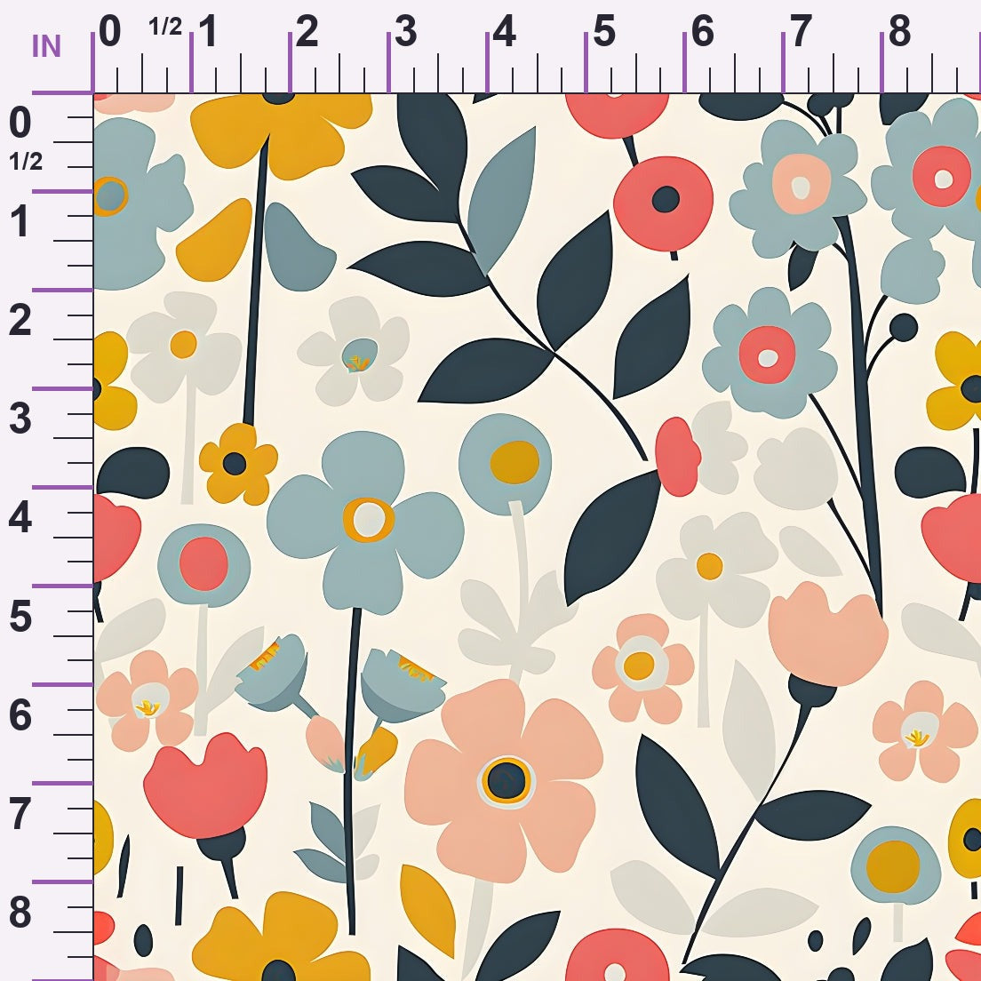 Mod Blossom Patch Pattern 15 Minky Fabric