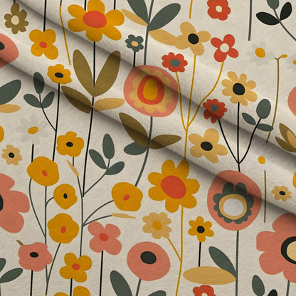 Mod Blossom Patch Pattern 2 Minky Fabric