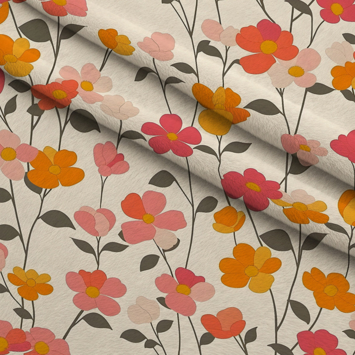 Mod Blossom Patch Pattern 4 Minky Fabric