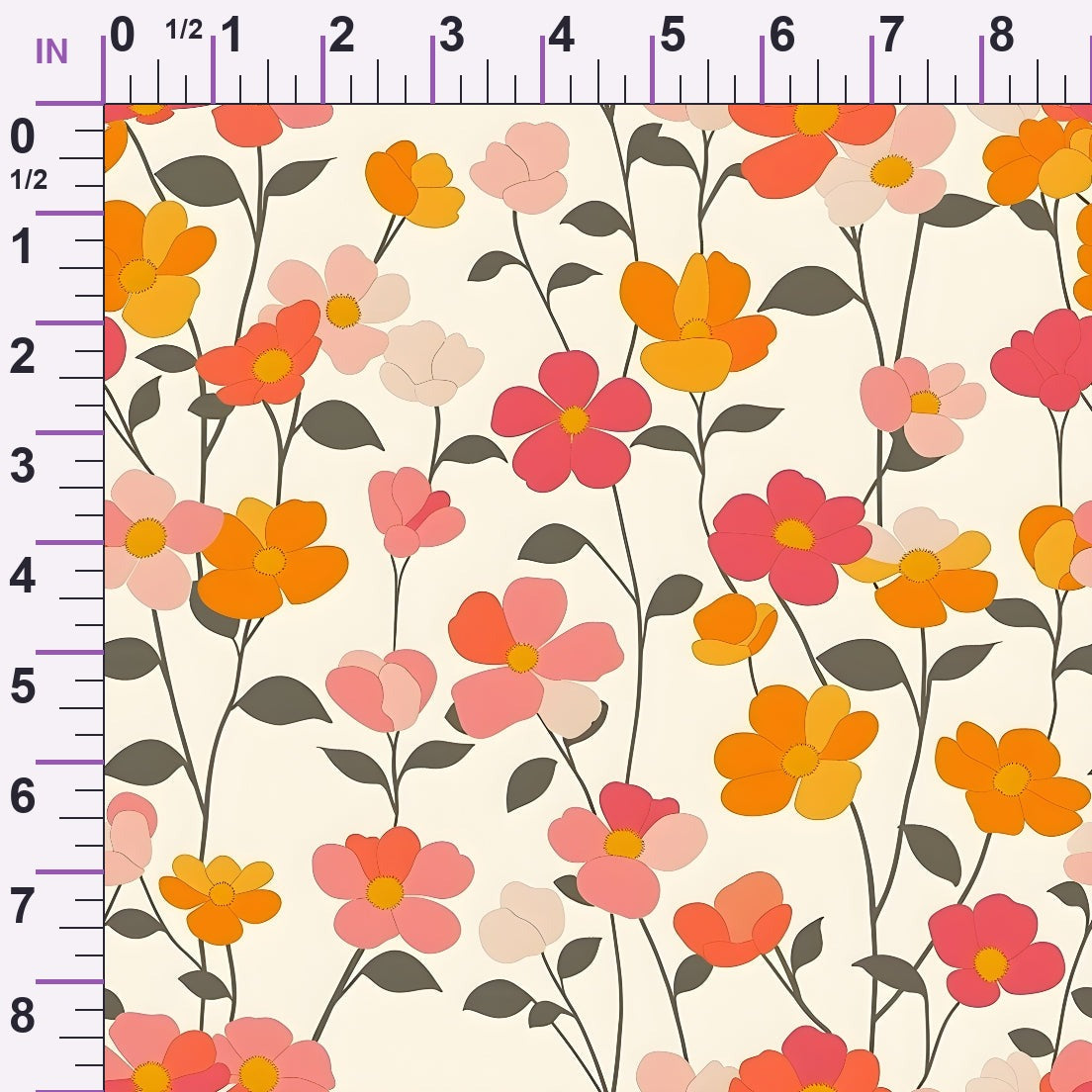Mod Blossom Patch Pattern 4 Minky Fabric