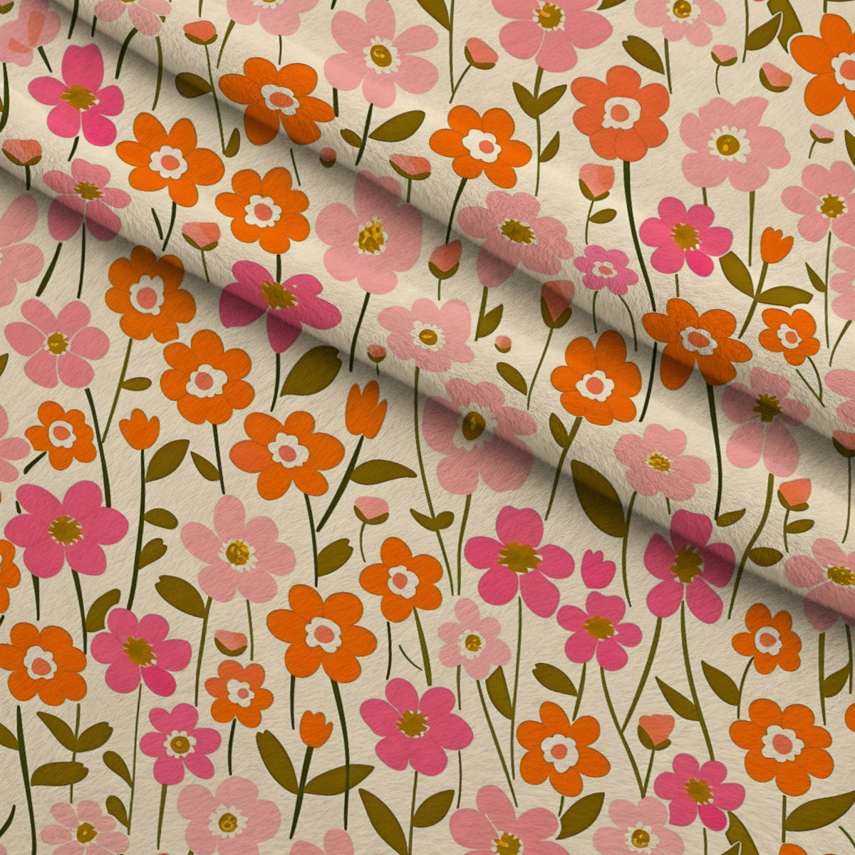 Mod Blossom Patch Pattern 5 Minky Fabric