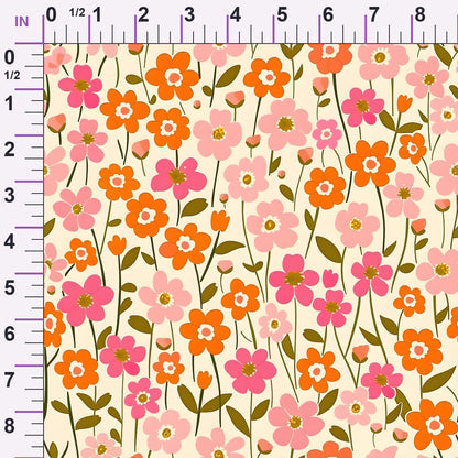 Mod Blossom Patch Pattern 5 Minky Fabric