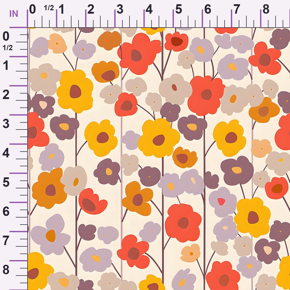 Mod Blossom Patch Pattern 8 Minky Fabric