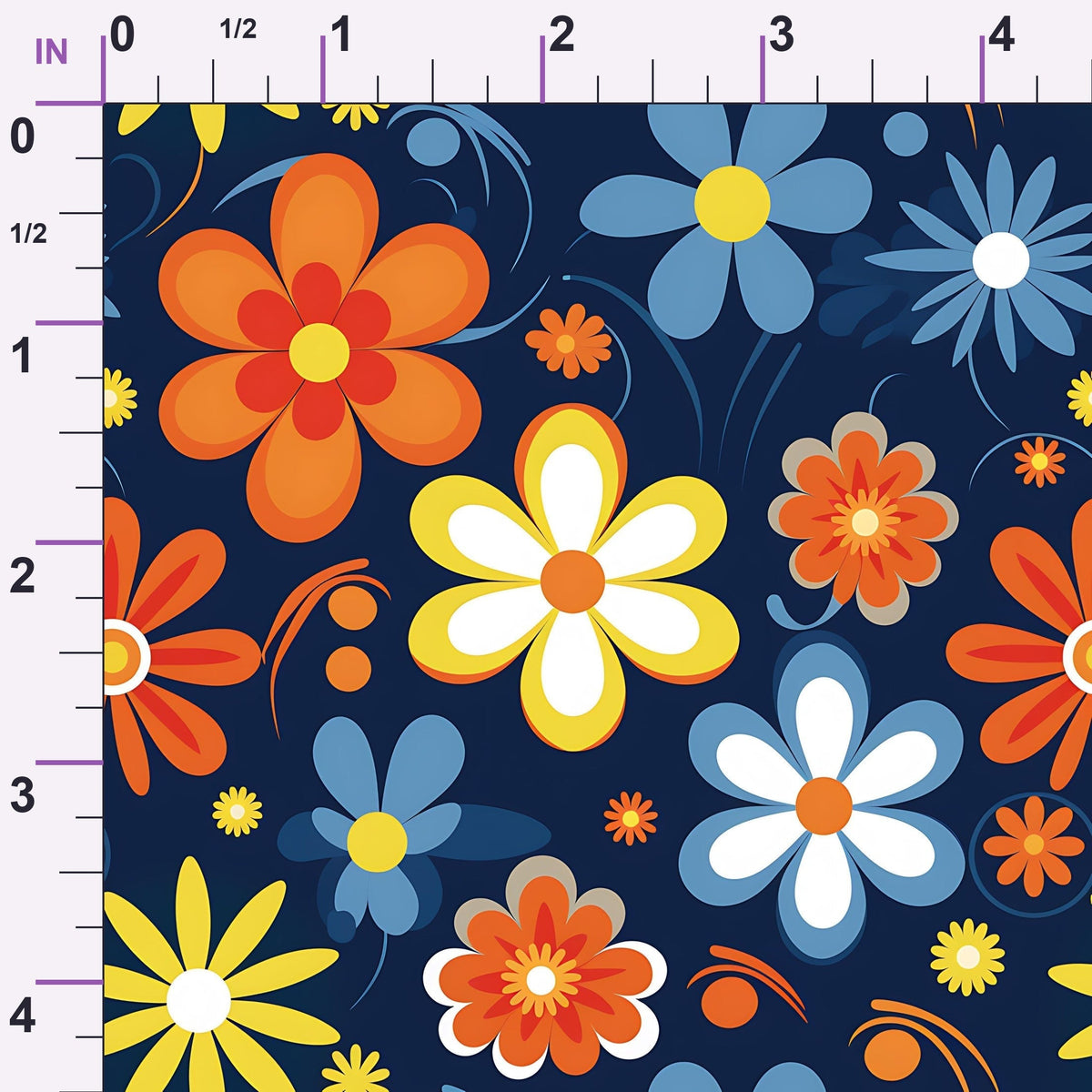 Mod Daisy Daze Pattern 12 Minky Fabric