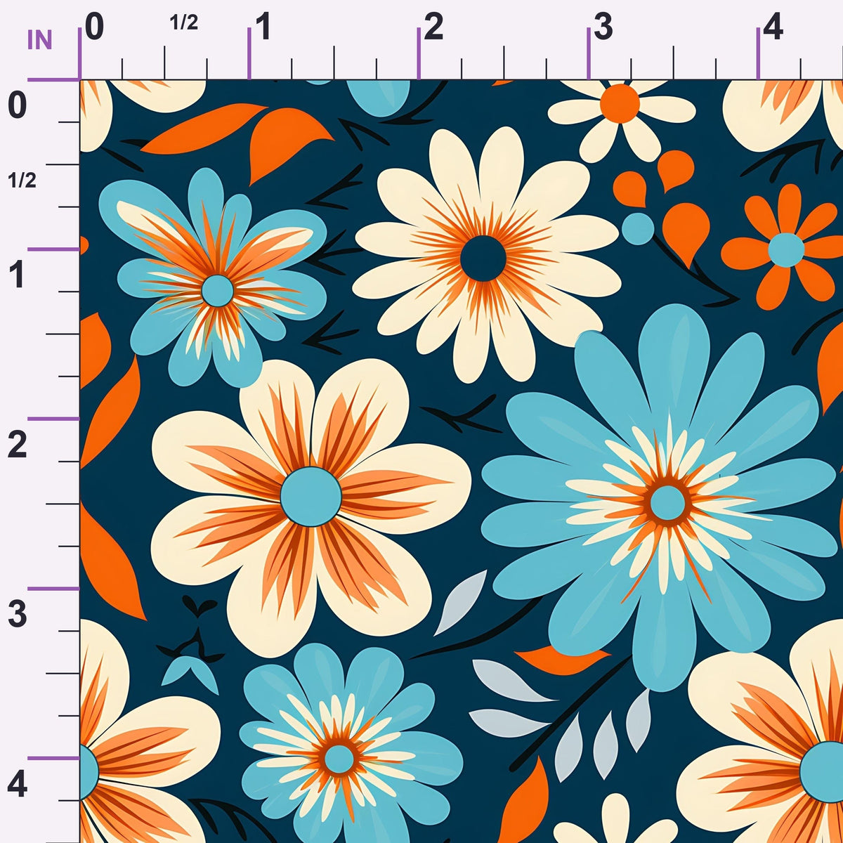 Mod Daisy Daze Pattern 13 Minky Fabric