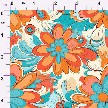 Mod Daisy Daze Pattern 18 Minky Fabric