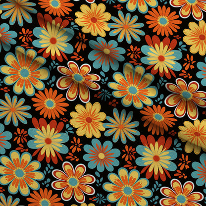Mod Daisy Daze Pattern 19 Minky Fabric