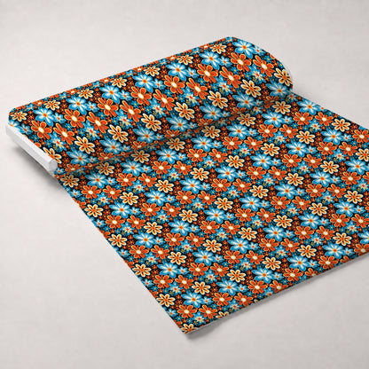 Mod Daisy Daze Pattern 2 Minky Fabric