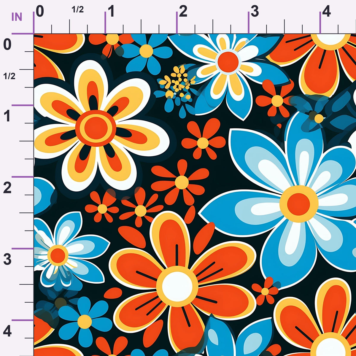 Mod Daisy Daze Pattern 2 Minky Fabric