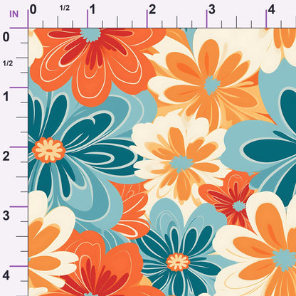 Mod Daisy Daze Pattern 24 Minky Fabric