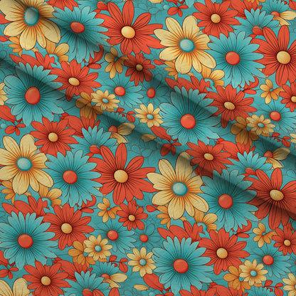 Mod Daisy Daze Pattern 3 Minky Fabric