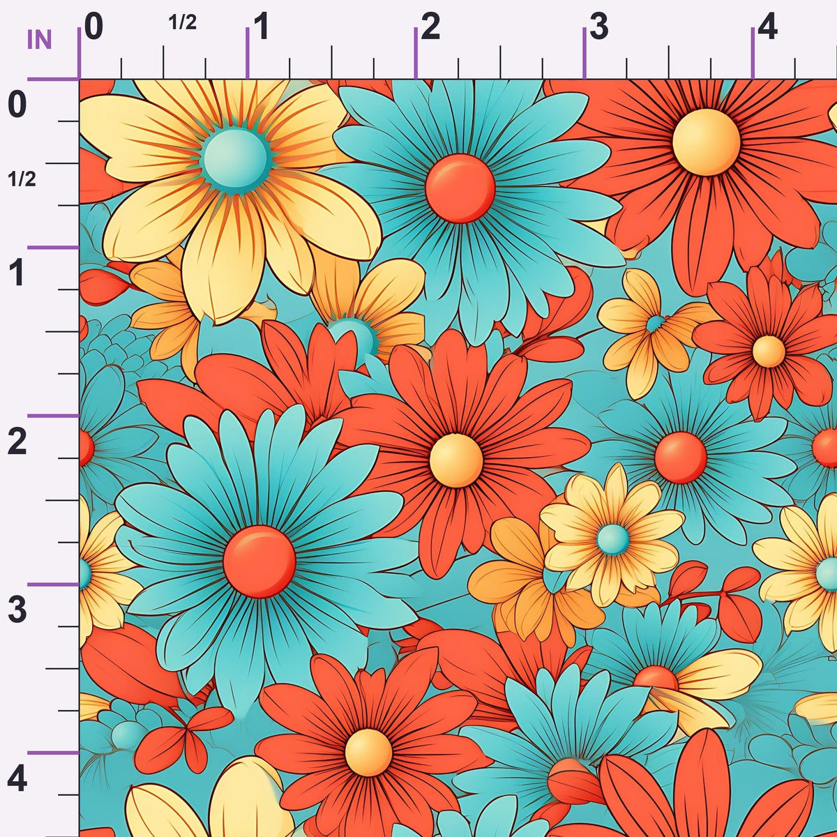 Mod Daisy Daze Pattern 3 Minky Fabric