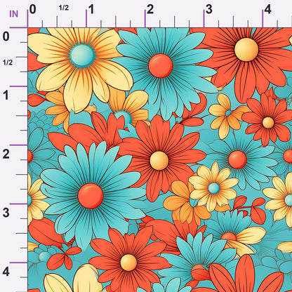 Mod Daisy Daze Pattern 3 Minky Fabric