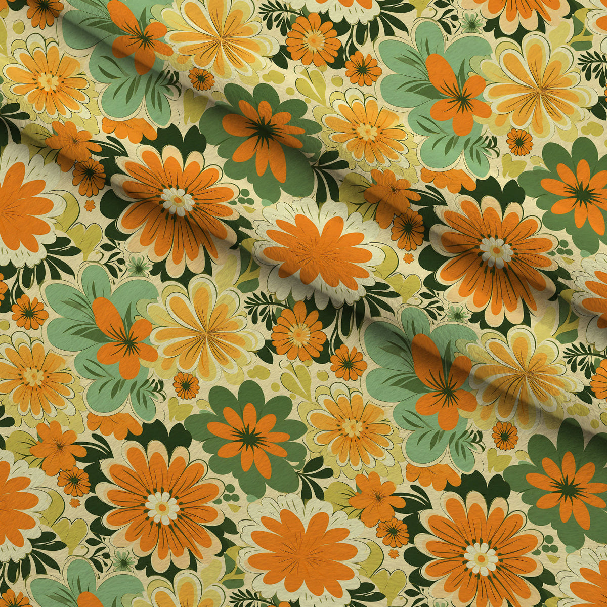 Mod Daisy Daze Pattern 4 Minky Fabric