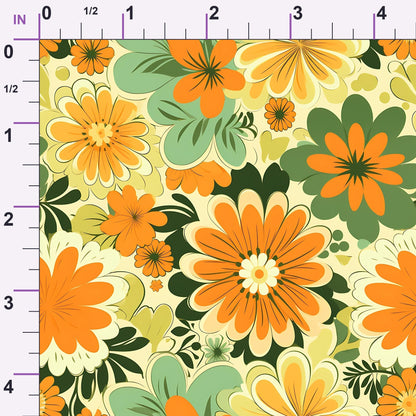 Mod Daisy Daze Pattern 4 Minky Fabric