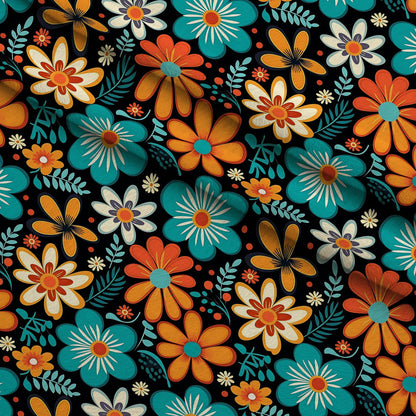 Mod Daisy Daze Pattern 8 Minky Fabric
