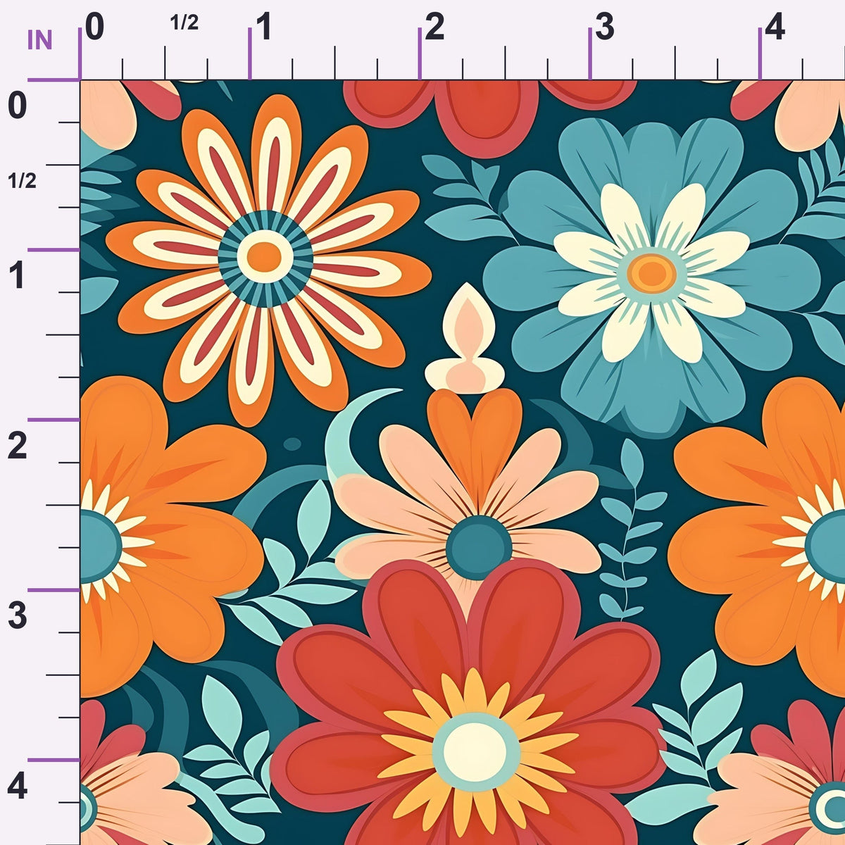 Mod Daisy Daze Pattern 9 Minky Fabric