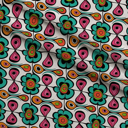 Mod Petal Pop Pattern 3 Minky Fabric