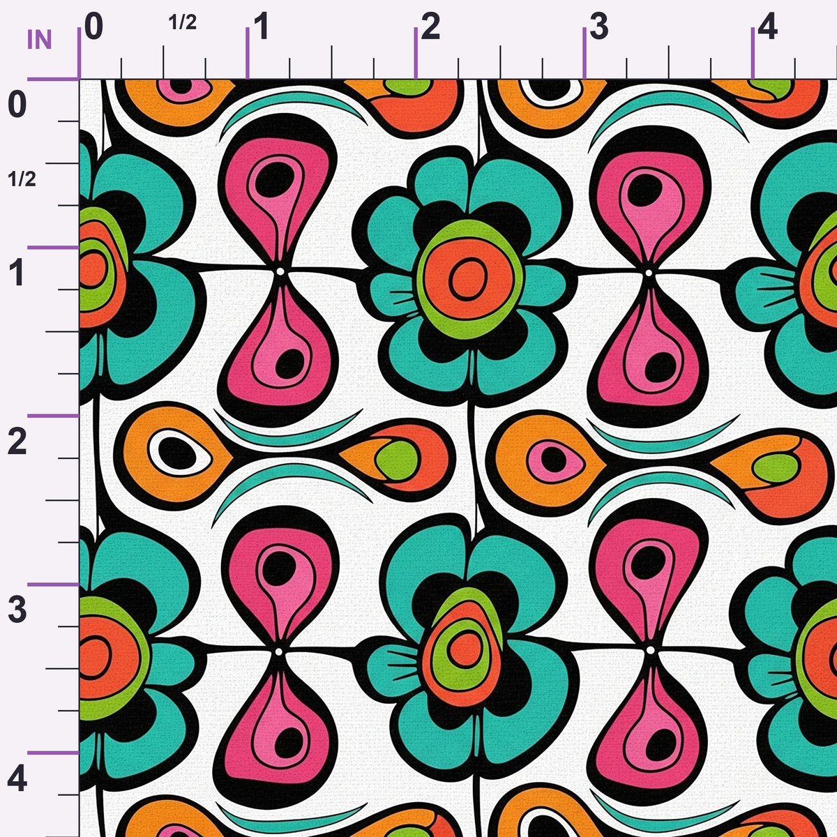 Mod Petal Pop Pattern 3 Minky Fabric