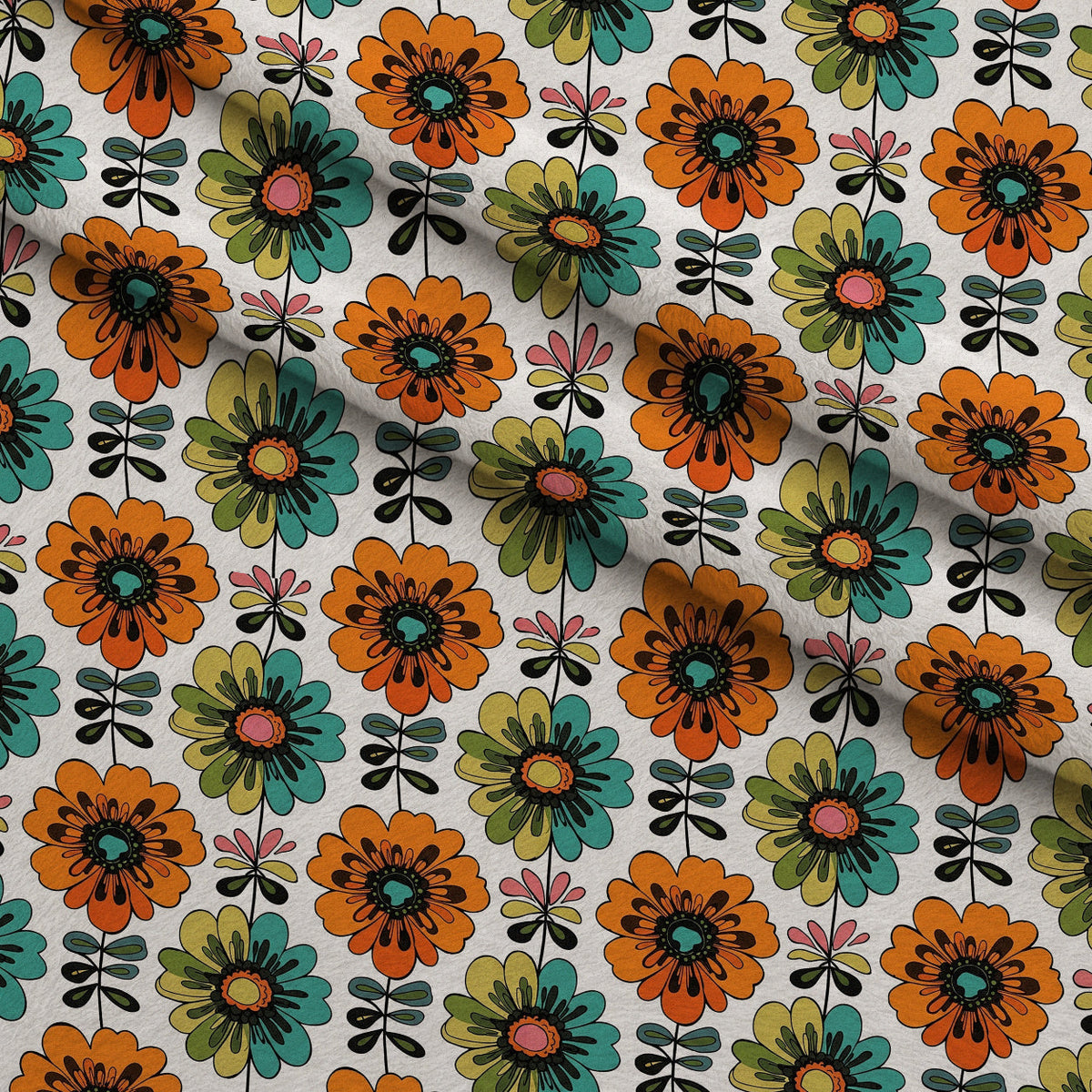 Mod Petal Pop Pattern 6 Minky Fabric