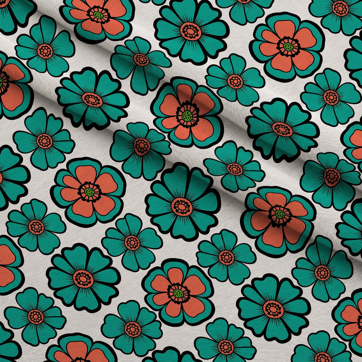 Mod Petal Pop Pattern 7 Minky Fabric