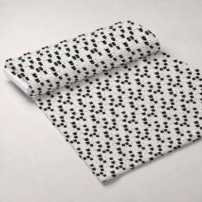Monochrome Meows Pattern 17 Minky Fabric